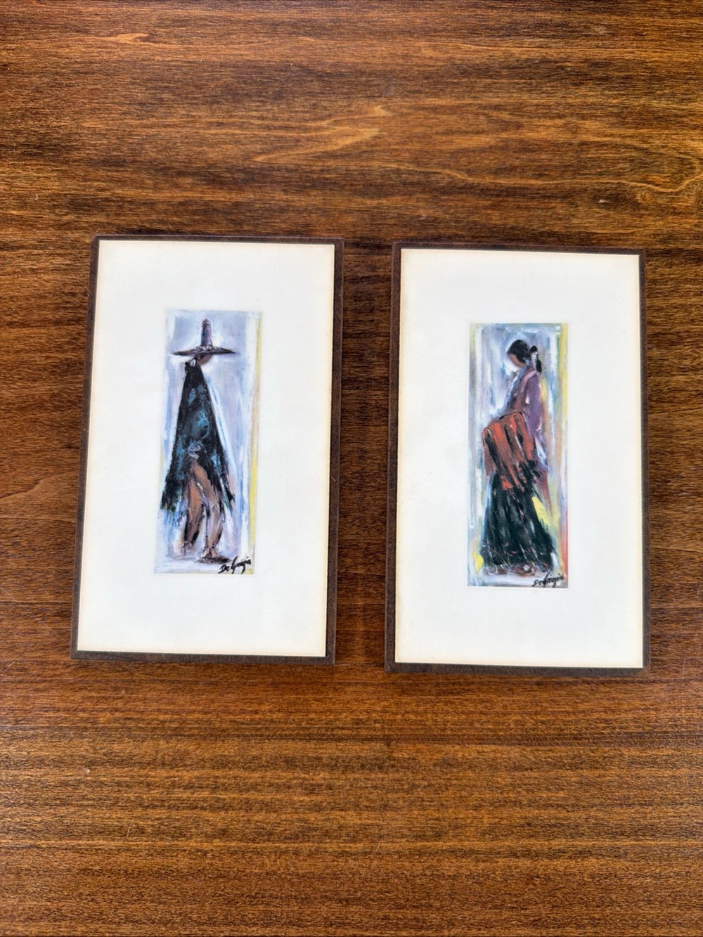 Vintage Prints Ted DeGrazia Navajo Bride & Groom Wall Art Pair